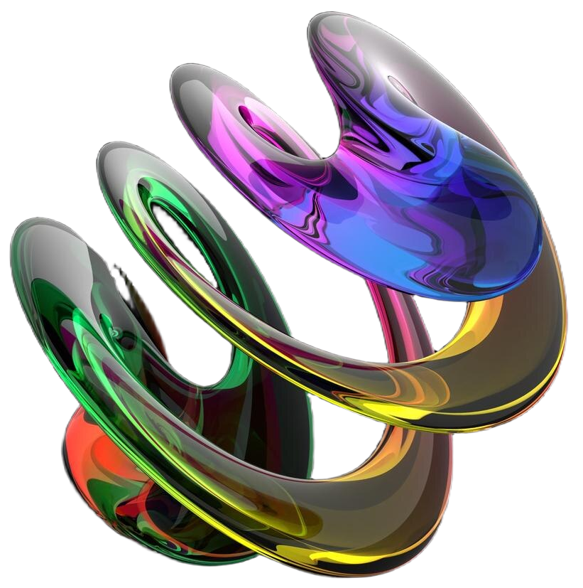 3D holographic spiral shape