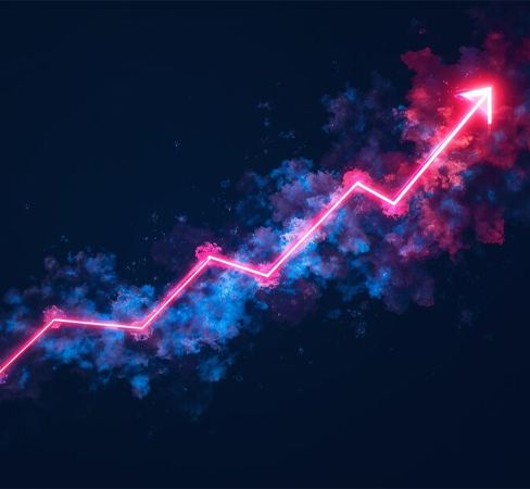 LED light of growing graph